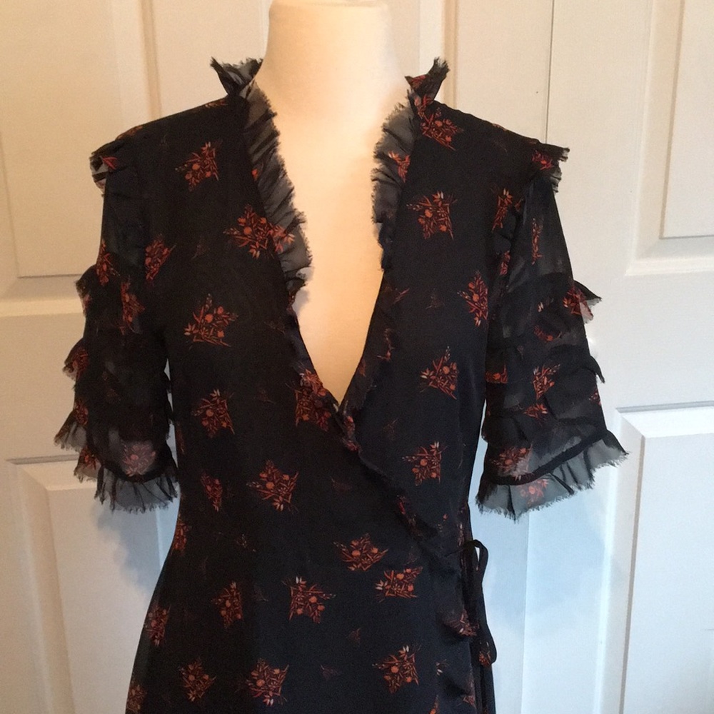 Zara Black chiffon dress